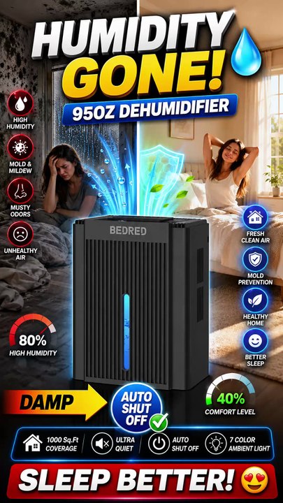 BEDRED 95OZ Dehumidifier for Home