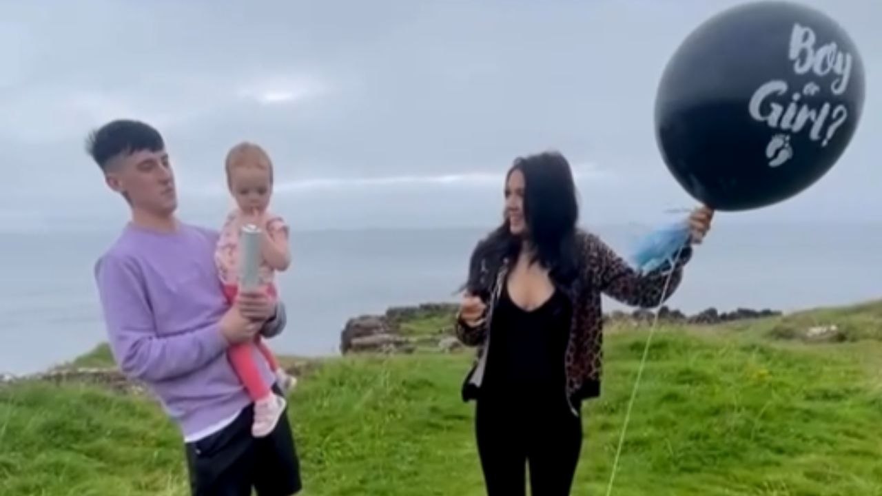 Joyful couple celebrates their second child's gender reveal