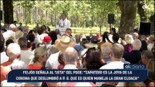 Feijóo señala al "jeta" del PSOE: "Zapatero es la joya de la corona que deslumbró a P. S. que es quien maneja la gran cloaca”