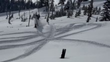 High-Speed Snowmobile Launch Sends Rider Flying Across Snow