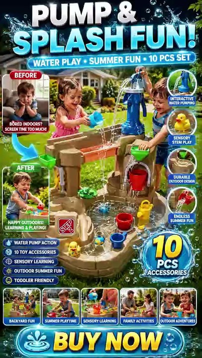 Step2 Pump & Splash Discovery Pond Water Table | Best Outdoor Water Play Toy for Kids!