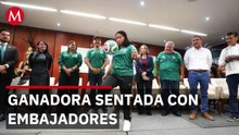 Ganadora del boleto convivió con embajadores de EU y Canadá en palco VIP del mundial