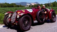 1000 Miglia 2026, la stupenda "Botticella" Alfa Romeo 8C 2900 A della Scuderia Ferrari