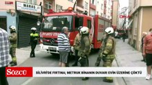 Silivri'de fırtına; metruk binanın duvarı evin üzerine çöktü
