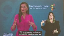La REINA LETIZIA dedica un EMOTIVO mensaje a las personas sordas usando LENGUA DE SIGNOS