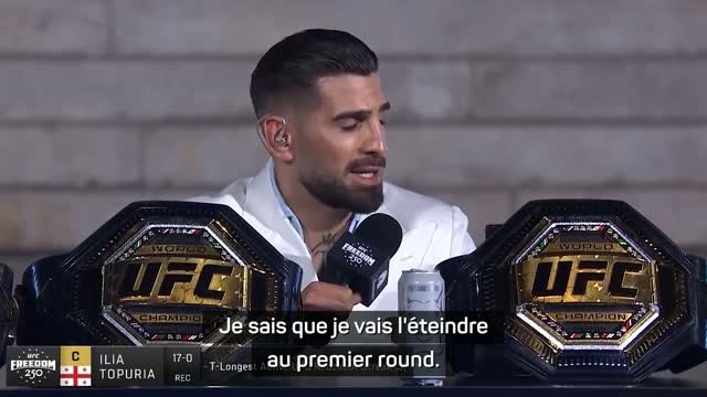 UFC Freedom 250 - Topuria : Je vais éteindre Gaethje au premier round