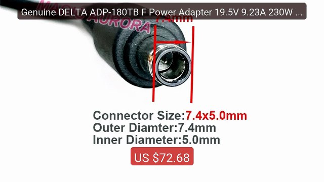 Genuine DELTA ADP-180TB F Power Adapter 19.5V 9.23A 230W 7.4x5.0mm... Best Deal 2026 | Shop Now!
