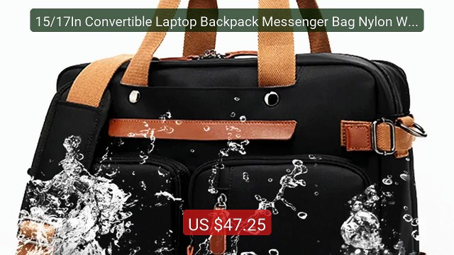 15/17In Convertible Laptop Backpack Messenger Bag Nylon Waterproof ... Top Rated 2026 | Buy Now!