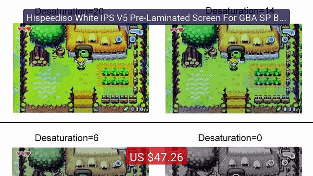 Hispeediso White IPS V5 Pre-Laminated Screen For GBA SP Built-in D... Best Deal 2026 | Shop Now!