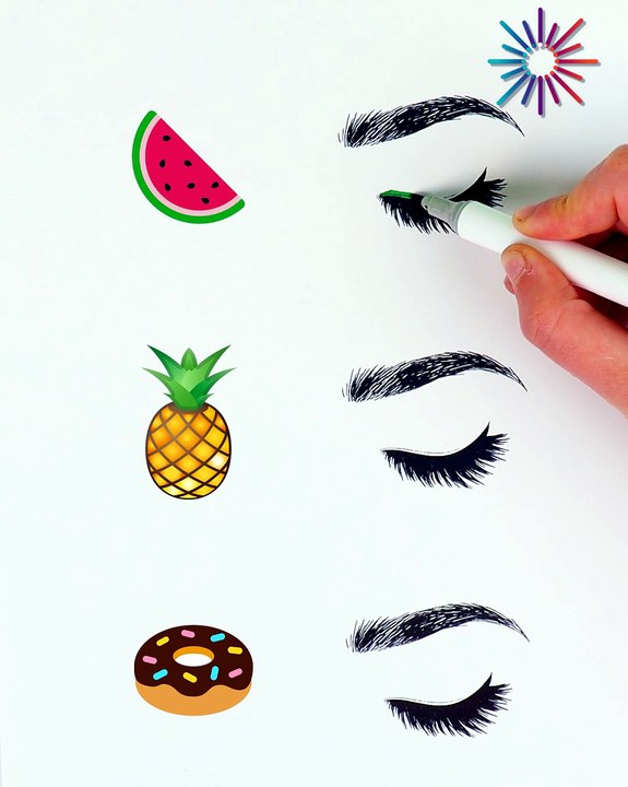 Food eyeshadow look ideas! 🍉❤️
