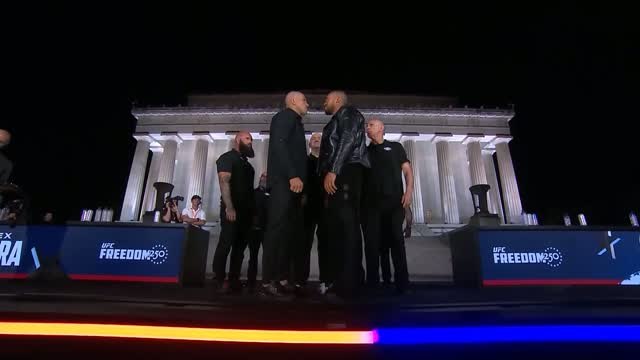 UFC Freedom 250 - Le face off tendu entre Pereira et Gane