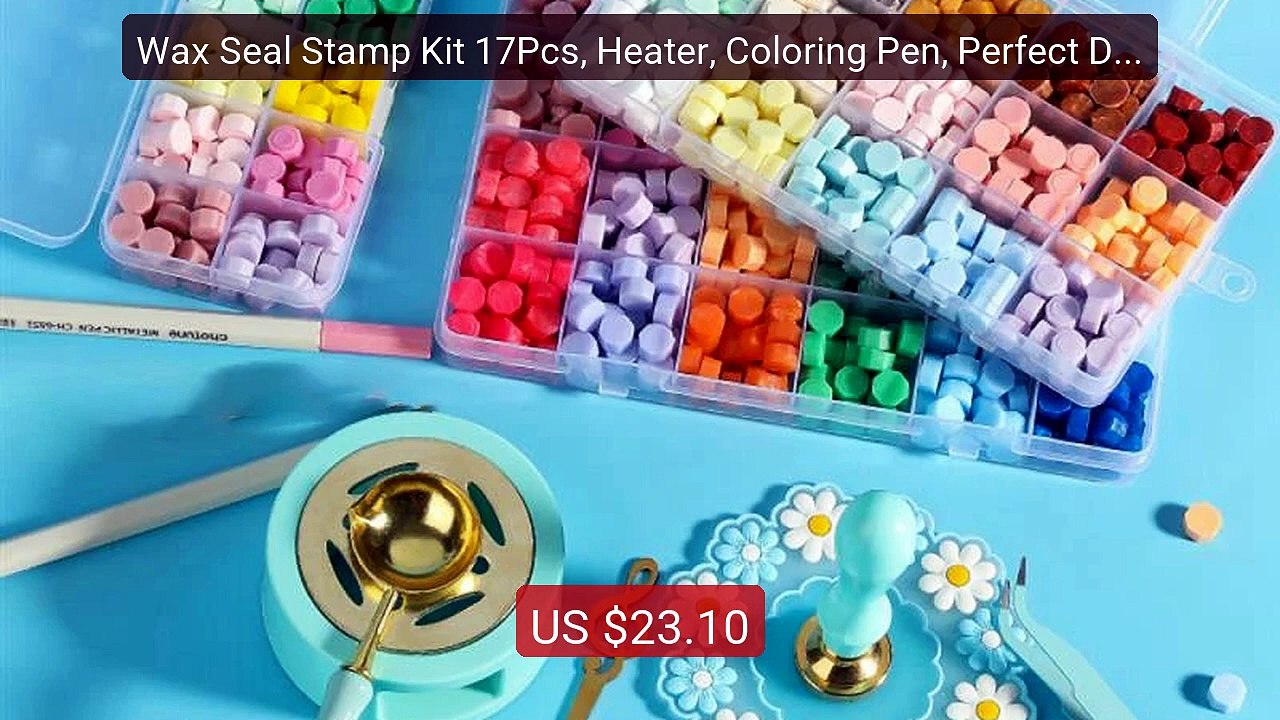 Wax Seal Stamp Kit 17Pcs, Heater, Coloring Pen, Perfect Decoration... -- Best Deal 2026 | Shop Now!