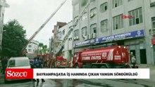 Bayrampaşa'da iş hanında çıkan yangın söndürüldü