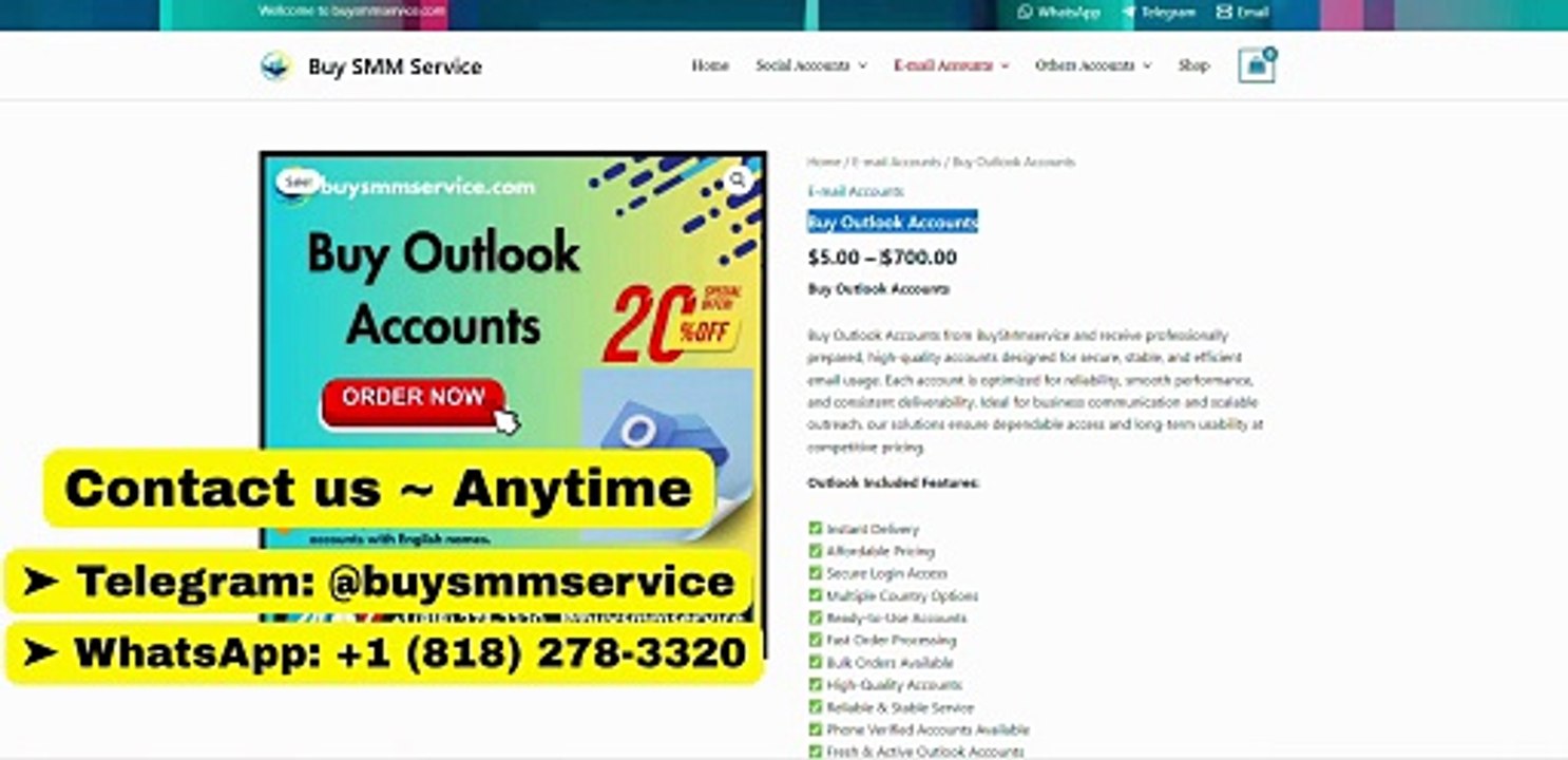 Most Trusted Outlook Account Services for Sale In 2026