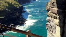 Tintagel Castle in Cornwall, England