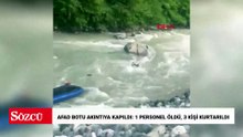 Kayıp gencin cansız bedenini dereden çıkaran AFAD ekibinin botu akıntıya kapıldı; 1 personel öldü, 3 personel kurtarıldı: o anlar kamerada