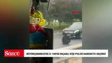 Büyükçekmece'de D-100'de elinde bıçakla polisi harekete geçirdi; trafik yoğunluğu oluştu