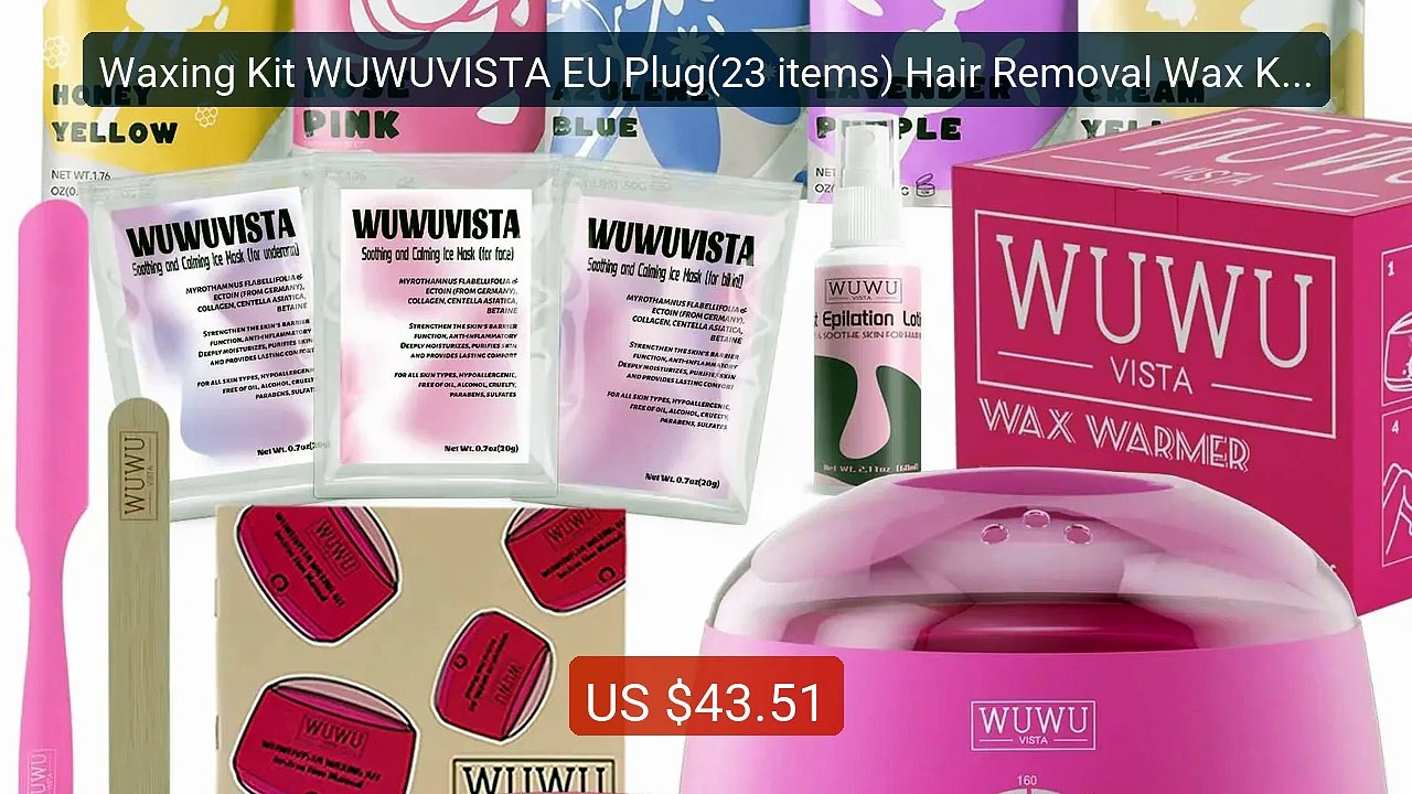 Waxing Kit WUWUVISTA EU Plug(23 items) Hair Removal Wax Kit Waxing ... -- Top Rated 2026 | Buy Now!
