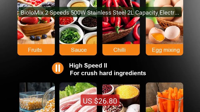 BioloMix 2 Speeds 500W Stainless Steel 2L Capacity Electric Chopper... Top Rated 2026 | Buy Now!