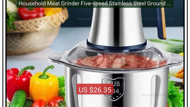 Household Meat Grinder Five-speed Stainless Steel Ground Meat Fruit... Top Rated 2026 | Buy Now!