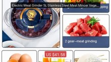 Electric Meat Grinder 5L Stainless Steel Meat Mincer Vegetables Ble... -- Top Rated 2026 | Buy Now!