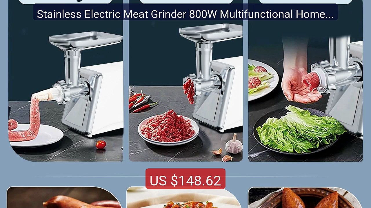 Stainless Electric Meat Grinder 800W Multifunctional Home Saus... -- Hot Deal 2026 | Limited Offer!