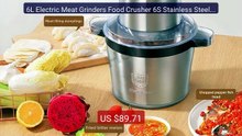 6L Electric Meat Grinders Food Crusher 6S Stainless Steel Mul... -- Amazing Value 2026 | Must Have!