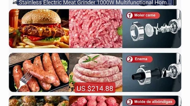 Stainless Electric Meat Grinder 1000W Multifunctional Home ... Top Pick 2026 | Unbeatable Price!