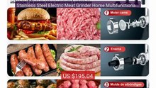 Stainless Steel Electric Meat Grinder Home Multifunctional Bl... -- Amazing Value 2026 | Must Have!