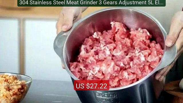 304 Stainless Steel Meat Grinder 3 Gears Adjustment 5L Electr... Amazing Value 2026 | Must Have!