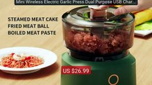 Mini Wireless Electric Garlic Press Dual Purpose USB Charging Kitch... -- Top Rated 2026 | Buy Now!