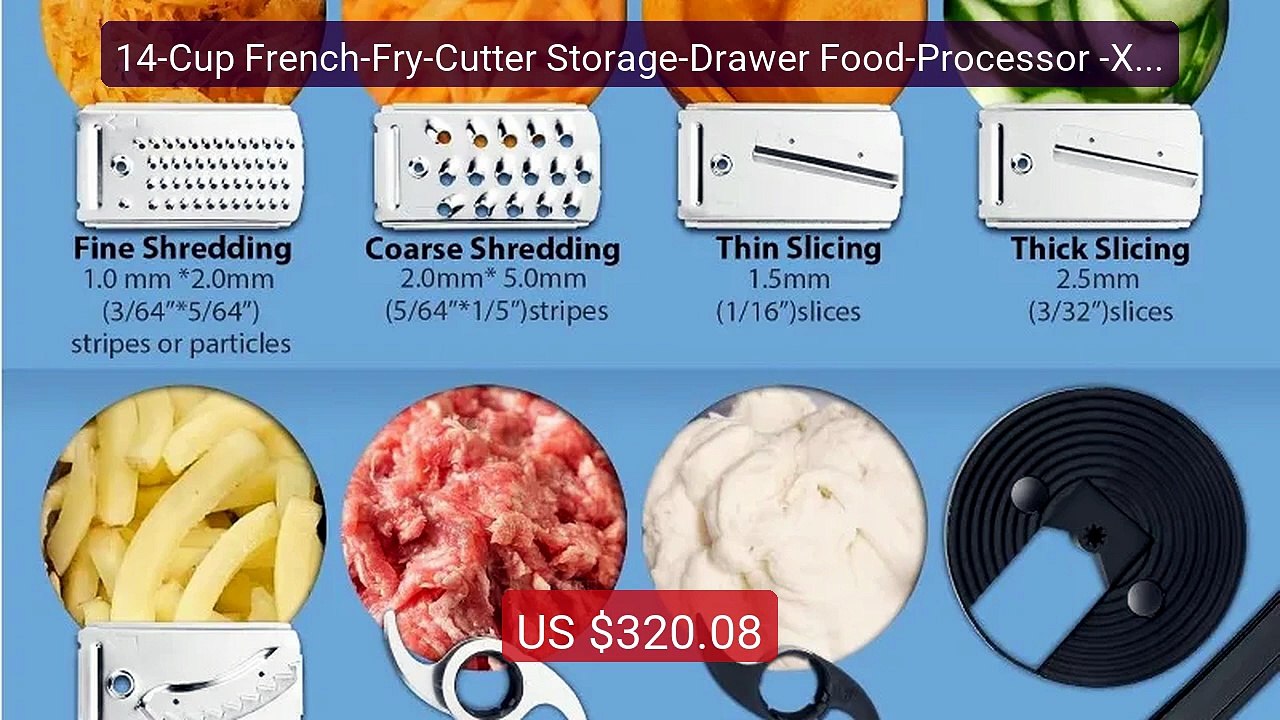 14-Cup French-Fry-Cutter Storage-Drawer Food-Processor -XL Bo... -- Amazing Value 2026 | Must Have!