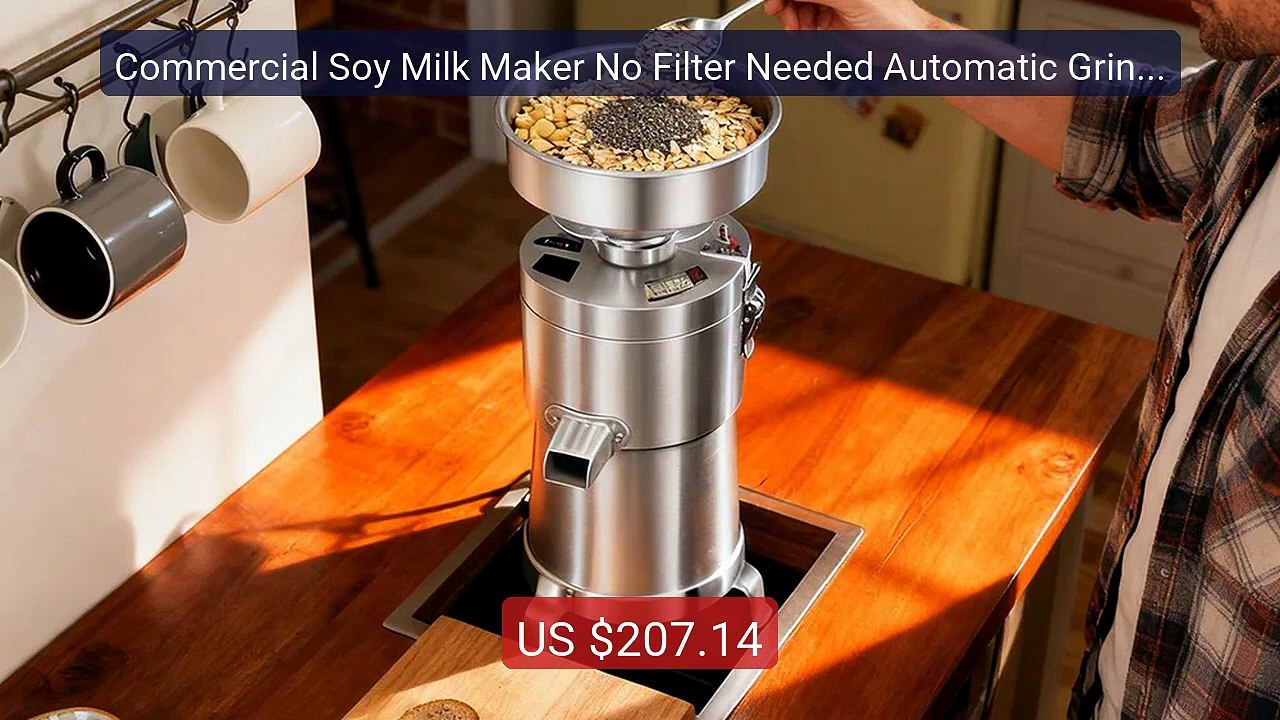 Commercial Soy Milk Maker No Filter Needed Automatic Grinding... -- Amazing Value 2026 | Must Have!