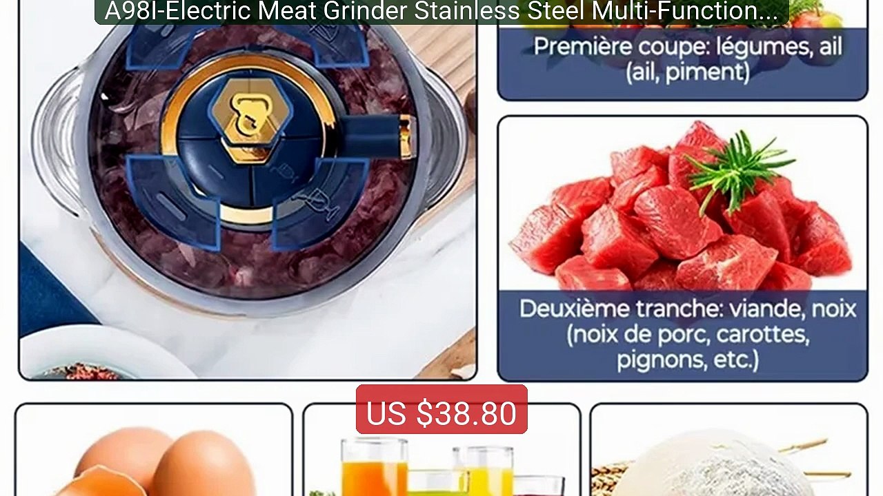 A98I-Electric Meat Grinder Stainless Steel Multi-Function Food Proc... -- Top Rated 2026 | Buy Now!