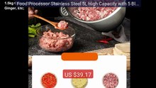 Food Processor Stainless Steel 5L High Capacity with 5 Blades ... -- Best Buy 2026 | Great Quality!