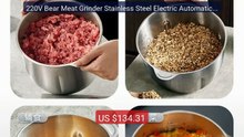 220V Bear Meat Grinder Stainless Steel Electric Automatic Mult... -- Best Buy 2026 | Great Quality!