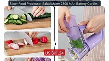 Slicer Food Processor Salad Maker 2500 MAh Battery Cordless Ve... -- Best Buy 2026 | Great Quality!