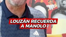 El 'homenaje' de Rafael Louzán a Manolo el del bombo de la mano de AS