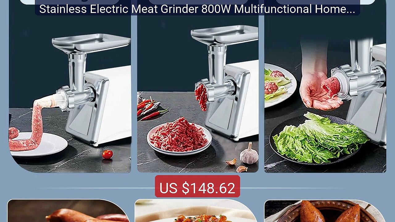Stainless Electric Meat Grinder 800W Multifunctional Home Sausage S... -- Top Rated 2026 | Buy Now!
