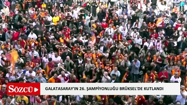 Galatasaray'ın 26. şampiyonluğu Brüksel'de kutlandı
