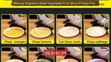Manual Stainless Steel Vegetable Fruit Slicer Potato Fruit Che... -- Hot Deal 2026 | Limited Offer!
