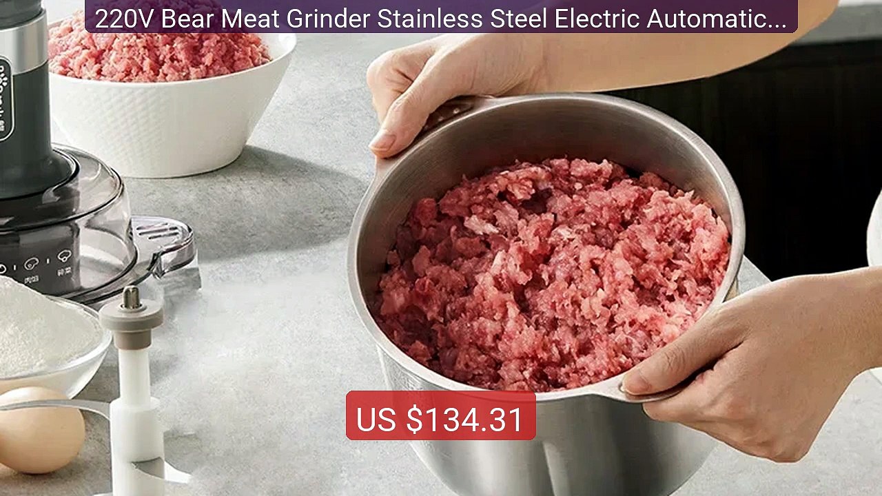 220V Bear Meat Grinder Stainless Steel Electric Automatic Mul... -- Amazing Value 2026 | Must Have!