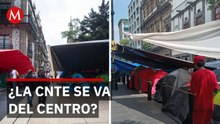 ¿Fin del plantón o relevo? Comerciantes celebran retiro parcial de la CNTE en el Centro