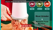 Electric Meat Grinder Household Food Processor Garlic Grinder ... -- Hot Deal 2026 | Limited Offer!
