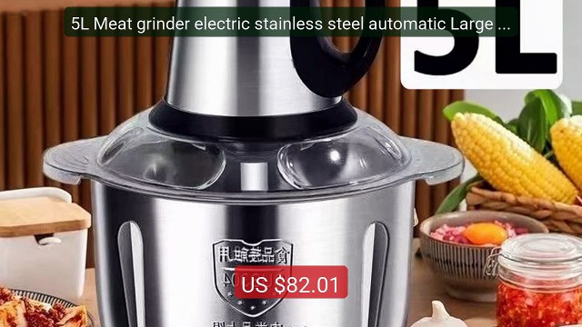 5L Meat grinder electric stainless steel automatic Large Capacity h... Top Rated 2026 | Buy Now!