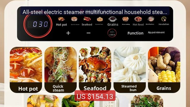 All-steel electric steamer multifunctional household steami... Top Pick 2026 | Unbeatable Price!