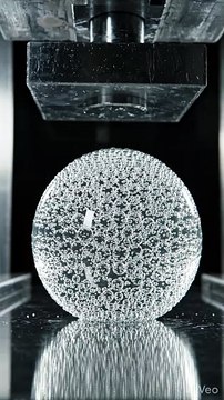 Hydraulic Press Crushing Bubble Material | Satisfying Slow Motion ASMR Experiment