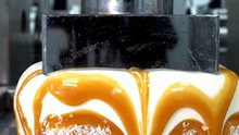 Hydraulic Press Crushing Cream Cube | Satisfying ASMR Compression Experiment (Slow Motion)