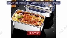 2.4/3.8/5.6L Kitchen Food Organizers with Lids 304 Stainless ... -- Amazing Value 2026 | Must Have!