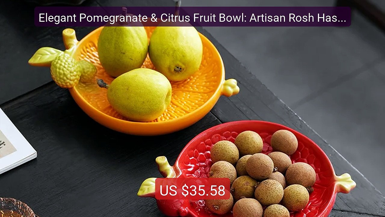 Elegant Pomegranate & Citrus Fruit Bowl: Artisan Rosh Hashanah... -- Hot Deal 2026 | Limited Offer!